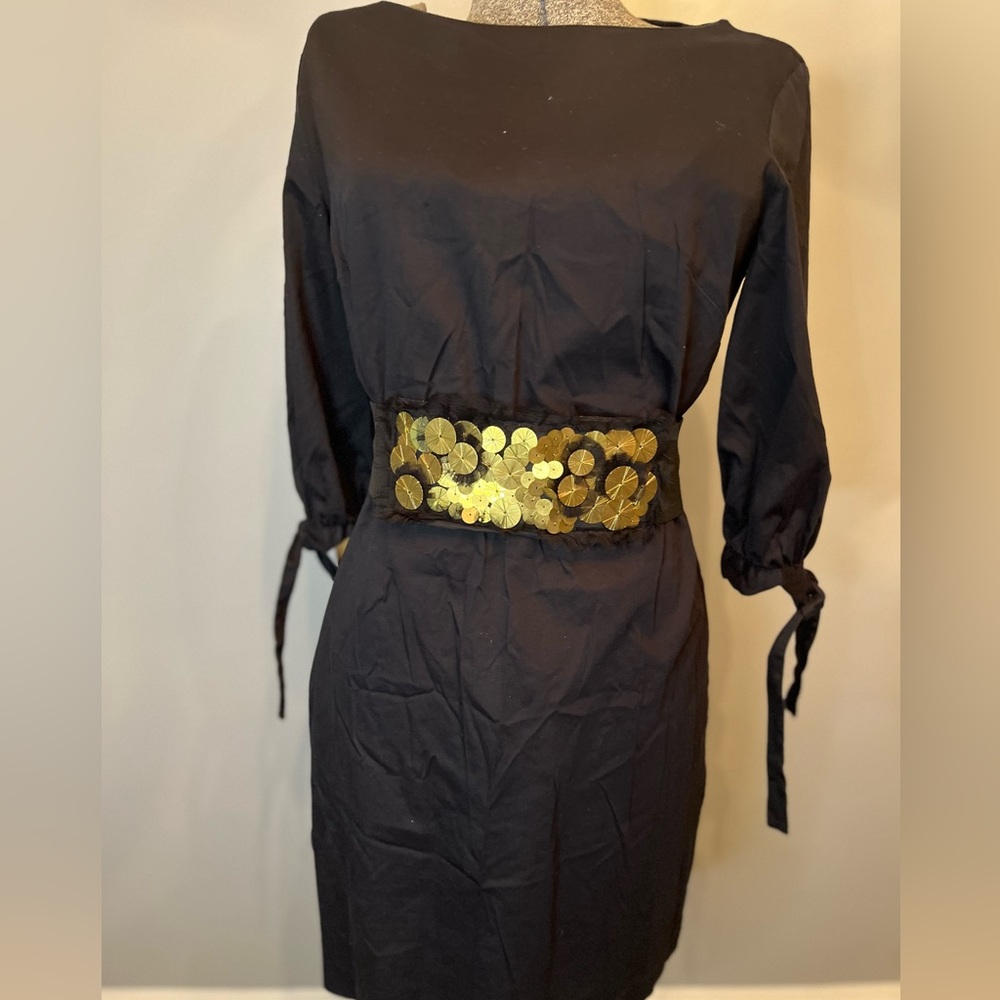 Tie Sleeve Black Tunic